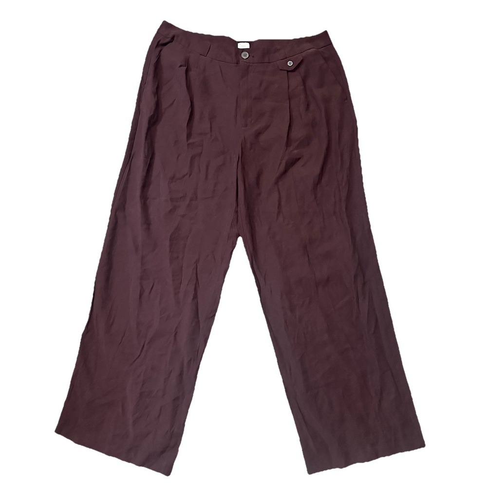 A New Day Wide Leg High Rise Trousers Pants Chocolate Brown‎ Women's SIZE 16